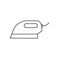 Iron icon in thin outline style vector