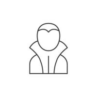 Dracula icon in thin outline style vector