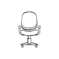 Hand drawn sketch icon office chair vector