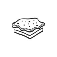 Hand drawn sketch icon cake vector