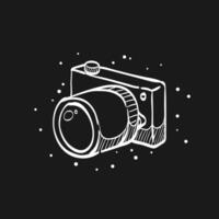 Camera doodle sketch illustration vector