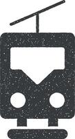 Funicular Railway vector icon illustration with stamp effect