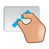 Finger gesture icon in color. Gadget touch pad smart phone laptop vector