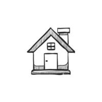 Hand drawn sketch icon home vector