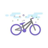 Trial bicycle icon flat color style vector illustration