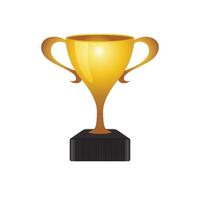 Trophy icon in color. Winner champion prize vector