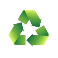 reciclar símbolo icono en color. ambiente reciclable Vamos verde vector