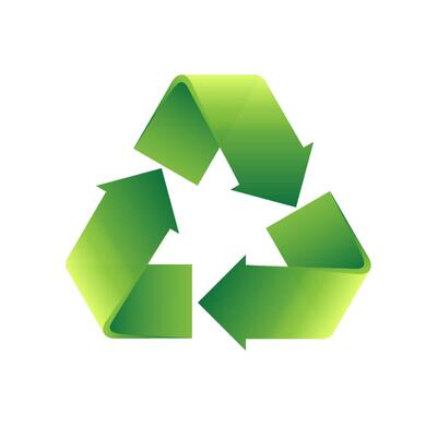 Recycle symbol icon in color. Environment recyclable go green