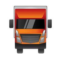 Truck icon in color. Freight transport logistic vector