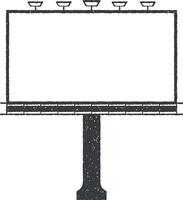light advertising billboard vector icon illustration with stamp effect