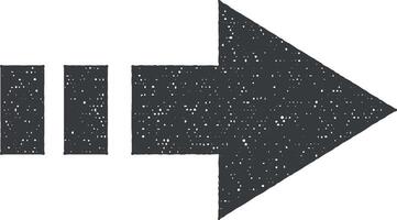 Arrow vector icon illustration with stamp effect