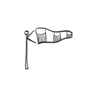 Hand drawn sketch icon windsock vector