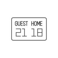 Score board icon in thin outline style vector