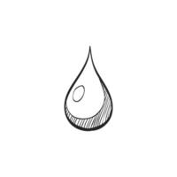 Hand drawn sketch icon water drop vector