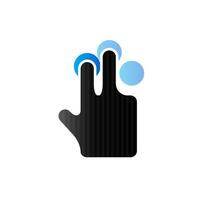 Finger gesture icon in duo tone color. Gadget touch pad smartphone laptop vector