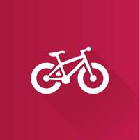 Fat tire bicycle flat color icon long shadow vector illustration