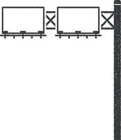 steel structure billboard vector icon illustration with stamp effect