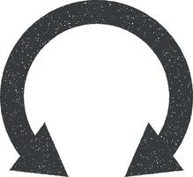 Arrow vector icon illustration with stamp effect