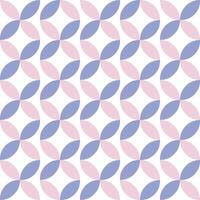 Geometrical simple abstract floral seamless cute pattern pastel colors, pink and violet vector
