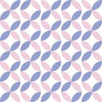 Geometrical simple abstract floral seamless cute pattern pastel colors, pink and violet vector