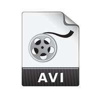 Video file format icon in color. Computer data movie vector