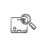 Hand drawn sketch icon parcel tracking vector
