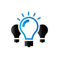 Light bulb icon in duo tone color. Idea inspiration light vector