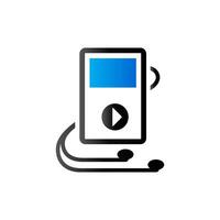 Music player icon in duo tone color. Electronic entertainment vector