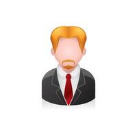 Businessman avatar icon in colors. vector