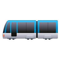 Tram icon in color. Metro public transport vector