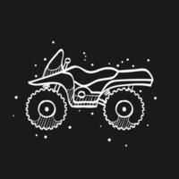 All terrain vehicle doodle sketch illustration vector