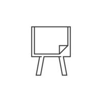 Painting stand icon in thin outline style vector