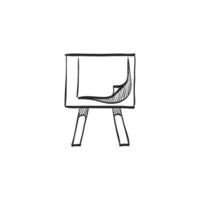 Hand drawn sketch icon painting stand vector