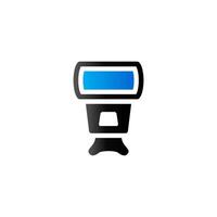 Camera flash icon in duo tone color. Photography equipment lighting vector