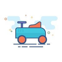 Toy car icon flat color style vector illustration