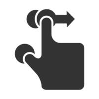 Black and white icon gesture vector