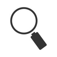 Black and white icon magnifier vector