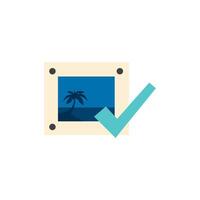 Printing approval icon in flat color style. Print shop service publisher desktop publishing vector