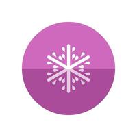 Snowflakes icon in flat color circle style. Winter snow December season vector