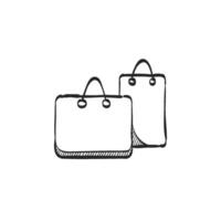 Hand drawn sketch icon shopping bags vector