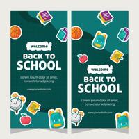 Vertical banner or stories social media template about education vector