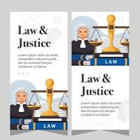 Law firm vertical banner design. Premium banner template vector