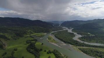 Aerial View of Siberian River video