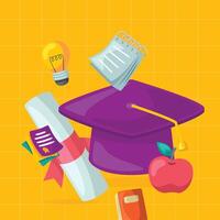 Background design illustration for education vector