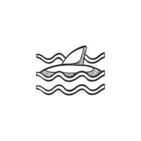 Hand drawn sketch icon shark vector