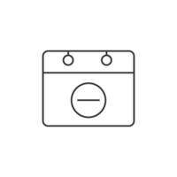 Unavailable label icon in thin outline style vector