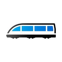 Tram icon in duo tone color. Metro public transport vector