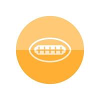 Football icon in flat color circle style. American sport ball goal vector