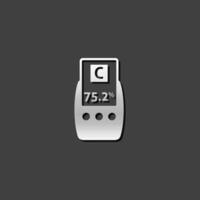 Color calibration icon in metallic grey color style. Printing color standard vector