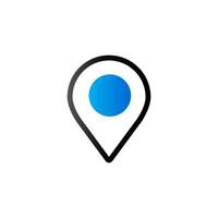 Pin location map icon in duo tone color. vector